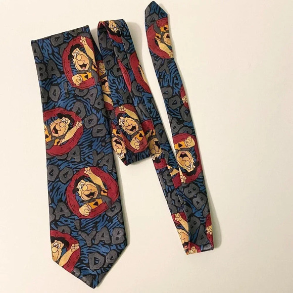 Vintage 1994 The Flintstones Mens Tie Novel  Ties Polyester Collectible Fred - Picture 7 of 9